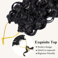 Colorful Queen GoGo Curl crochet hair 12inch bundles on display demonstrates full-volume styling.