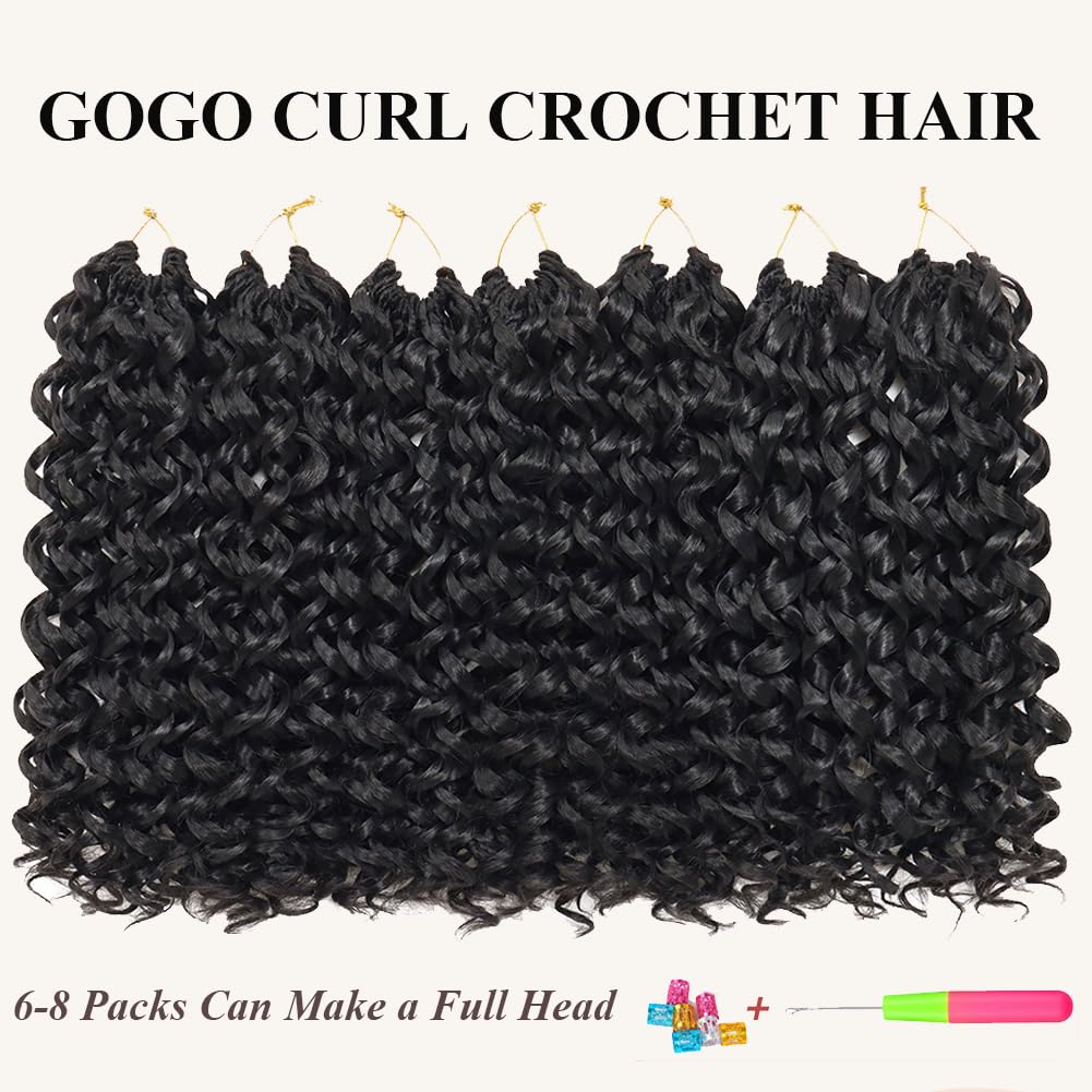 Colorful Queen GoGo Curl crochet hair 12inch pre-looped design for quick install and wear.