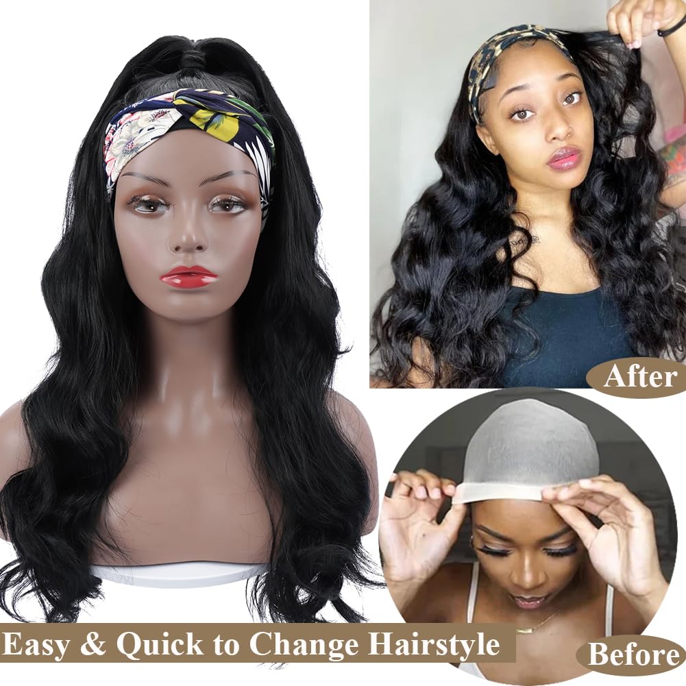 Colorful Queen magic tape headband wig enables easy 10-second wear