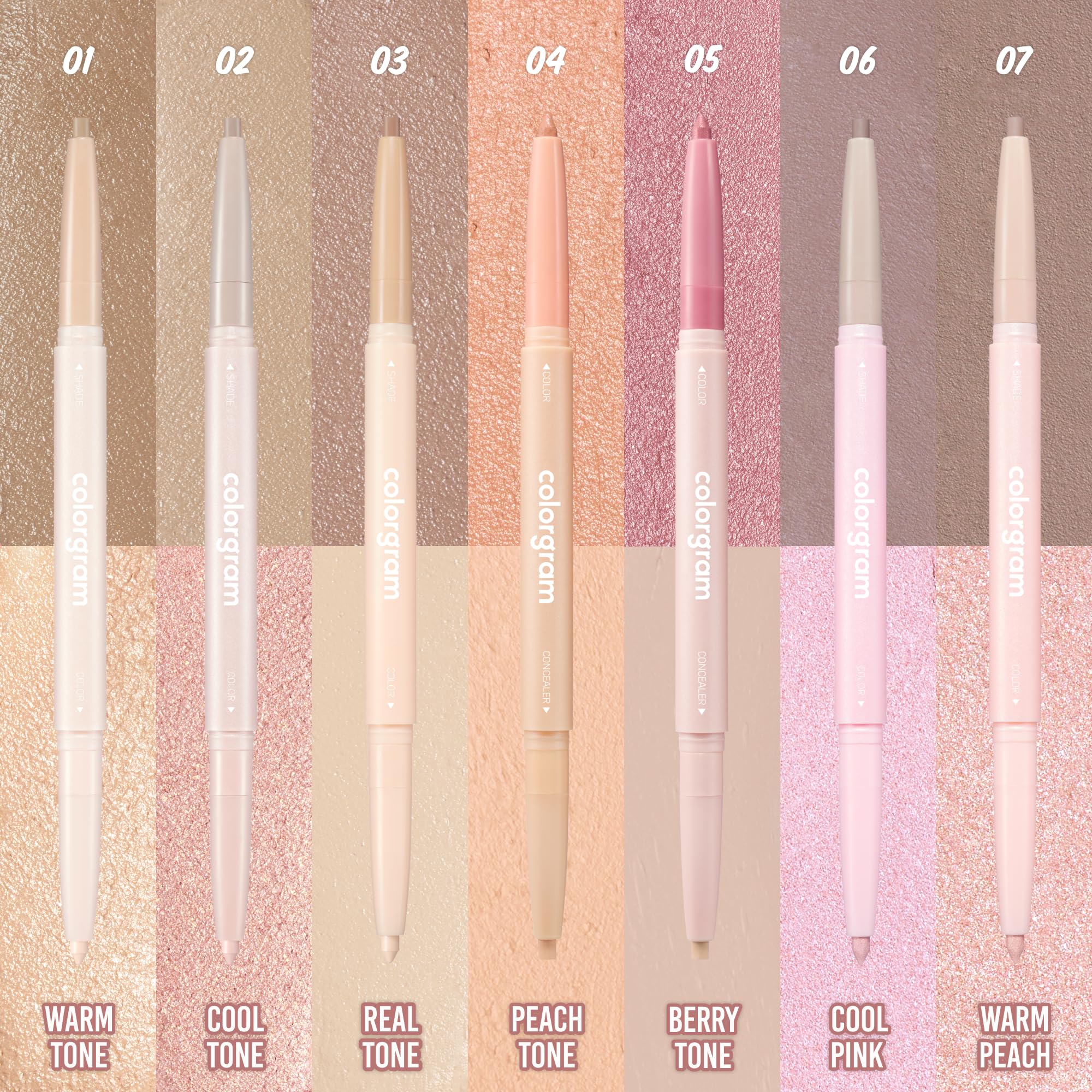 COLORGRAM Under Eye Highlighter Stick 03 Real Tone – double-sided application for precise under-eye brightness