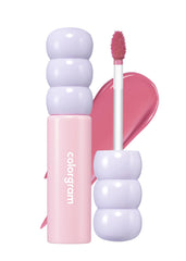 COLORGRAM Fruity Glass Tint packaging shows a portable travel-friendly tube for on-the-go color