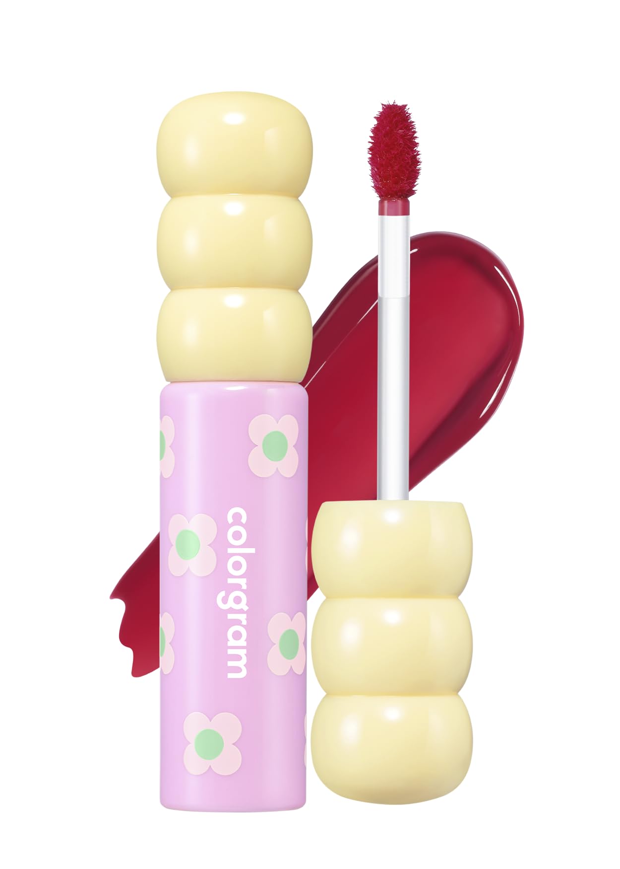 COLORGRAM Fruity Glass Tint 08 Lovely Raspberry bottle showing vibrant color and glossy finish.