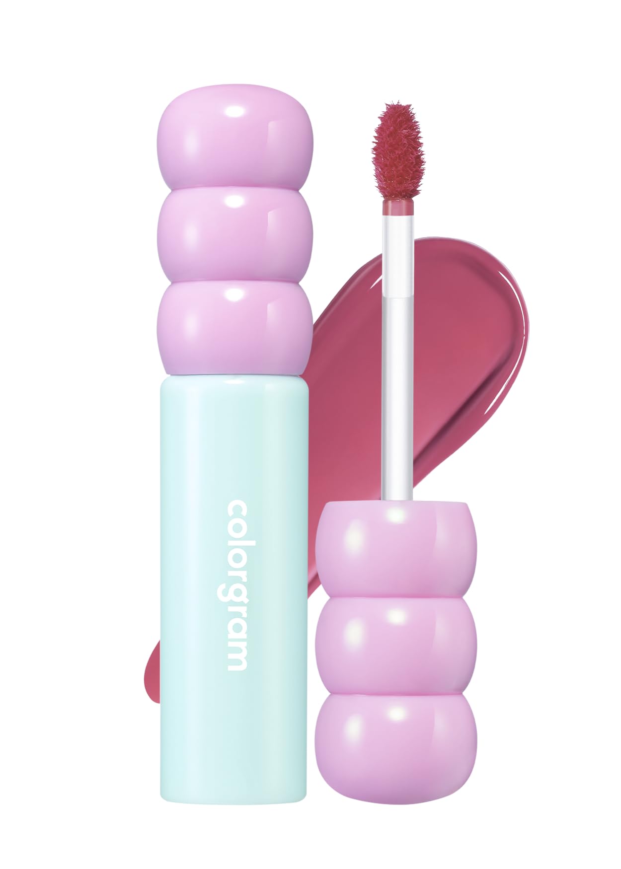 COLORGRAM Fruity Glass Tint 09 Heartful Mulberry bottle with sleek packaging for everyday color boost