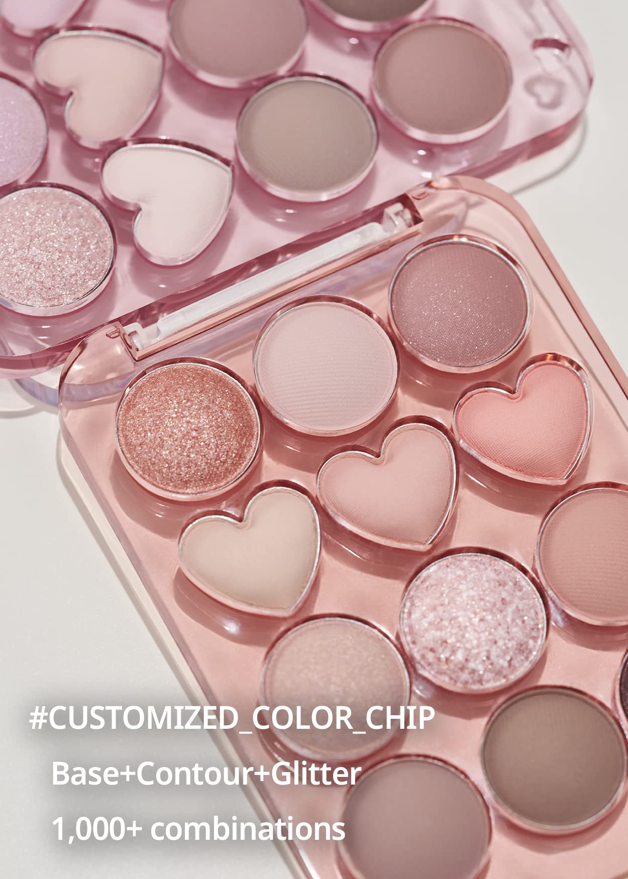 COLORGRAM Pin Point Eyeshadow Palette 02 calculator design emphasizes mix customization.