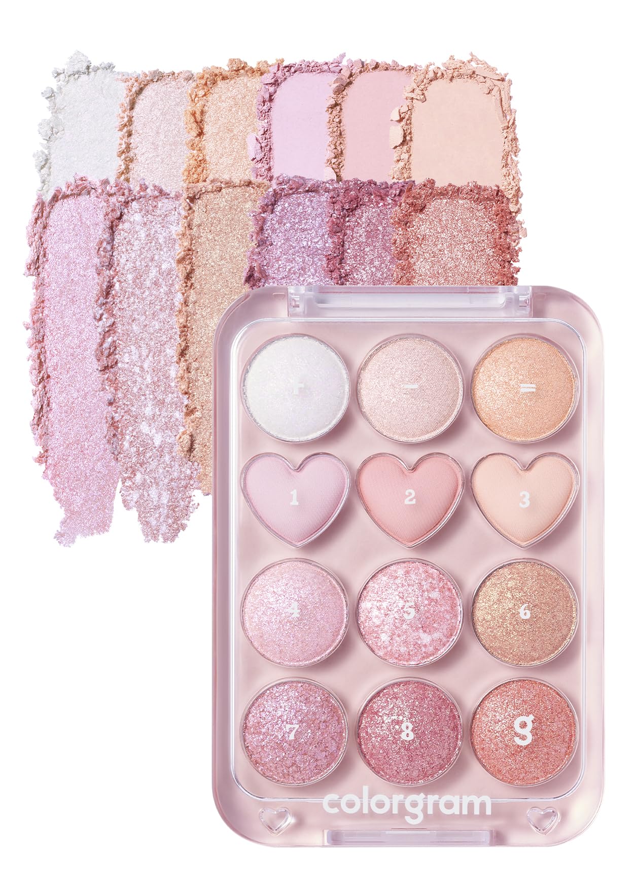 COLORGRAM Pin Point Eyeshadow Palette 04 Bright+Cool compact-case highlights versatile daily color options.