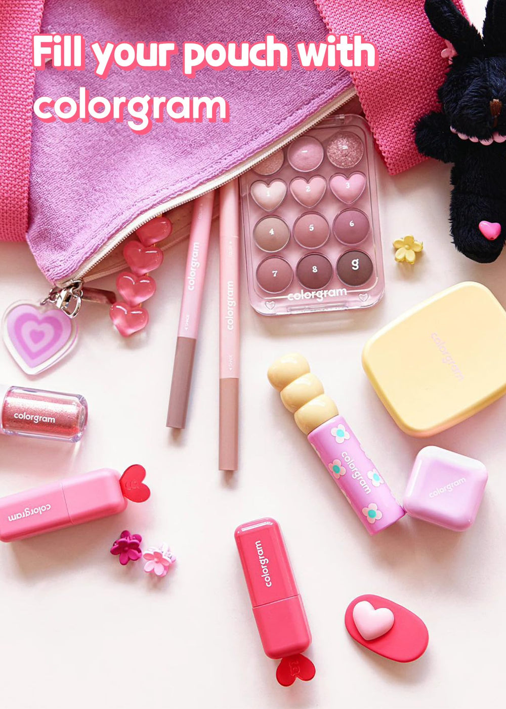 COLORGRAM Pin Point Eyeshadow Palette 04 Bright+Cool cruelty-free packaging and ingredients for ethical beauty.