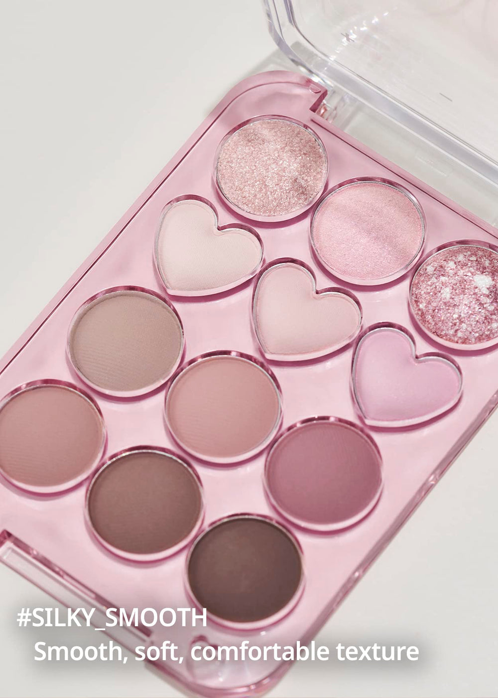 COLORGRAM Pin Point Eyeshadow Palette 04 Bright+Cool long-wear formula supports all-day color.