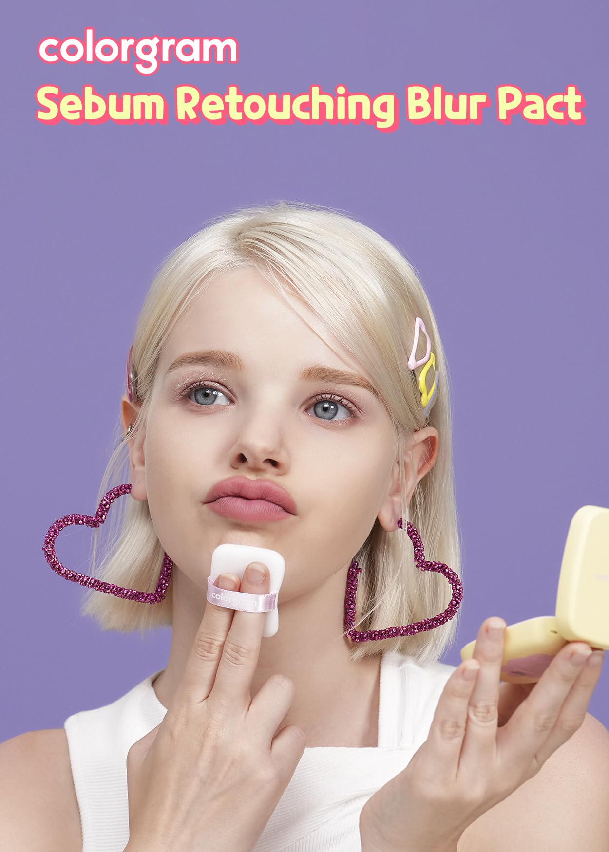 Colorgram portrait shot demonstrates a natural, matte complexion using the Blur Pact.
