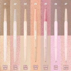COLORGRAM Under Eye Highlighter Stick 07 Warm Peach bar with cap for secure travel use