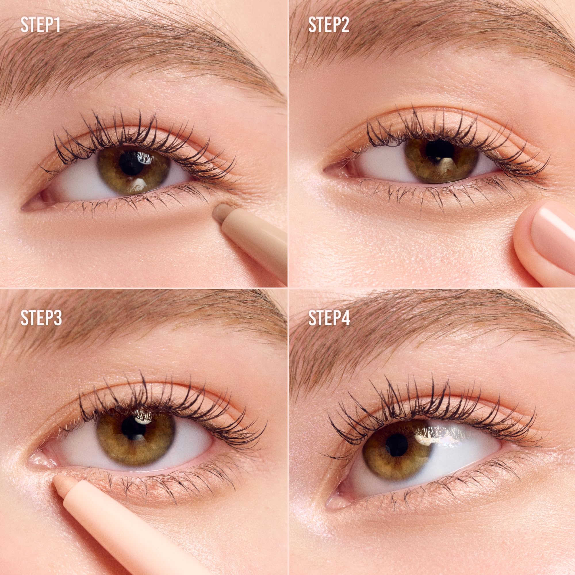 Day-to-evening look created with COLORGRAM highlighter for soft shimmer