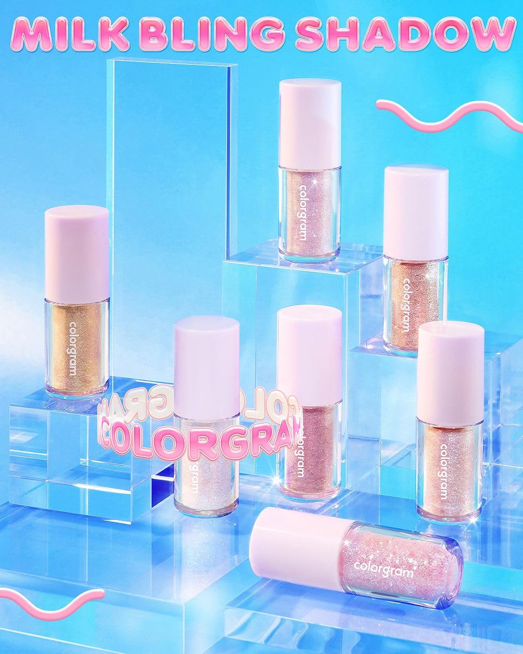 Colorgram weightless glitter eyeshadow feels light and comfortable with intense sparkle.