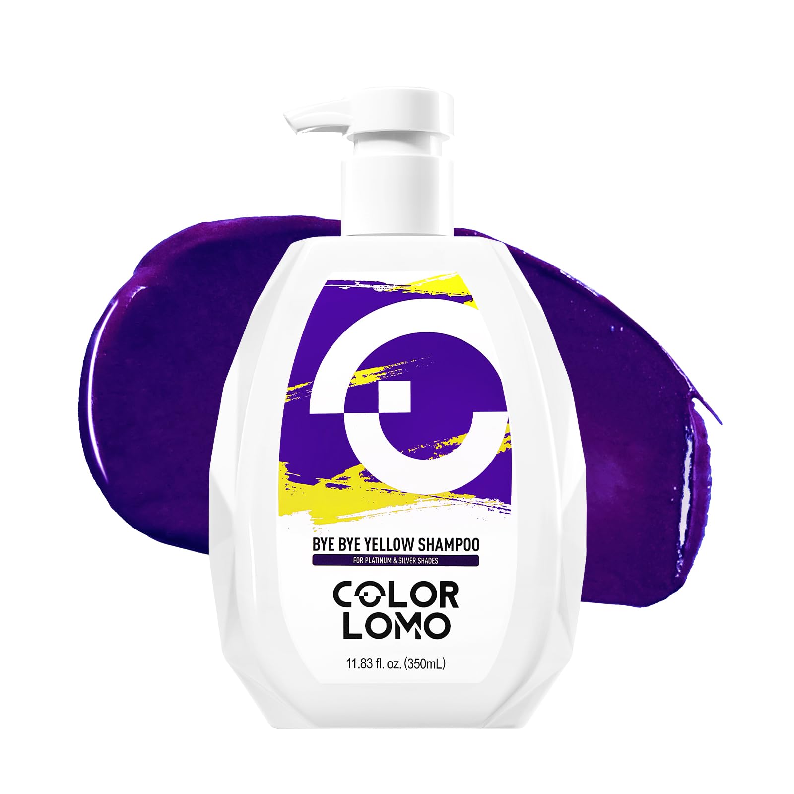 COLORLOMO Bye Bye Yellow Shampoo bottle showcasing sulfate-free formula for color-treated hair