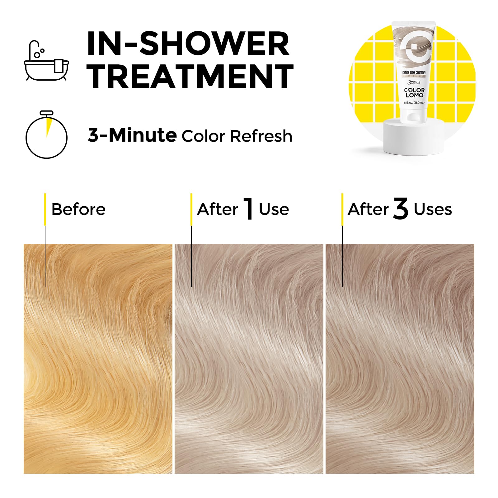 Colorlomo packaging highlights shea butter and almond oil for nourishing care.