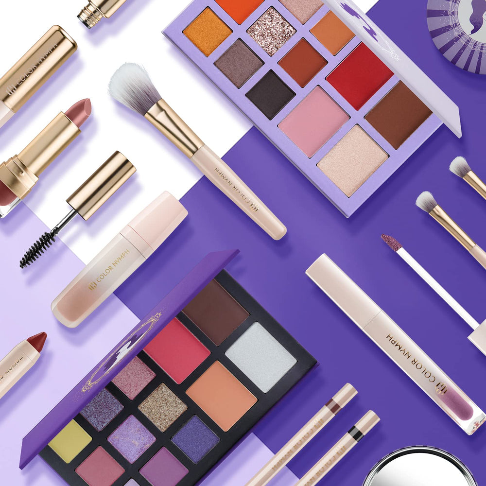 Color Nymph eyeshadow palettes offer beginner-friendly color options for playful looks.