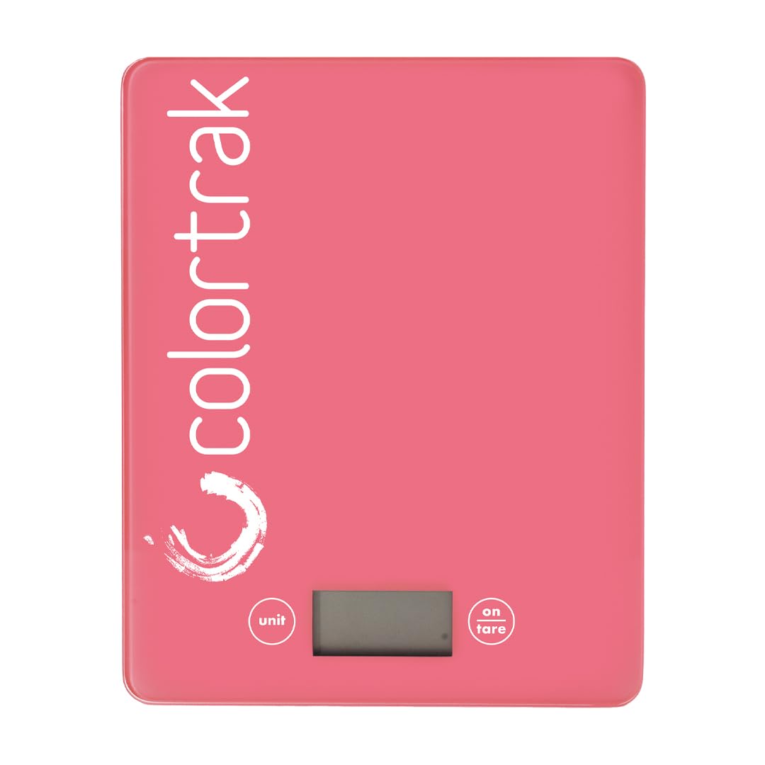 Colortrak digital scale with an 8x6.5-inch footprint for precise salon measurements.