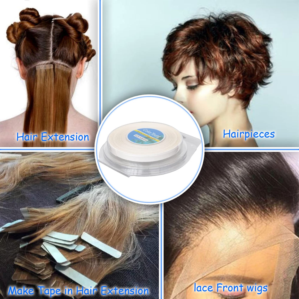 Coloryoung easy-remove hair extension tape with solvent-ready removal.