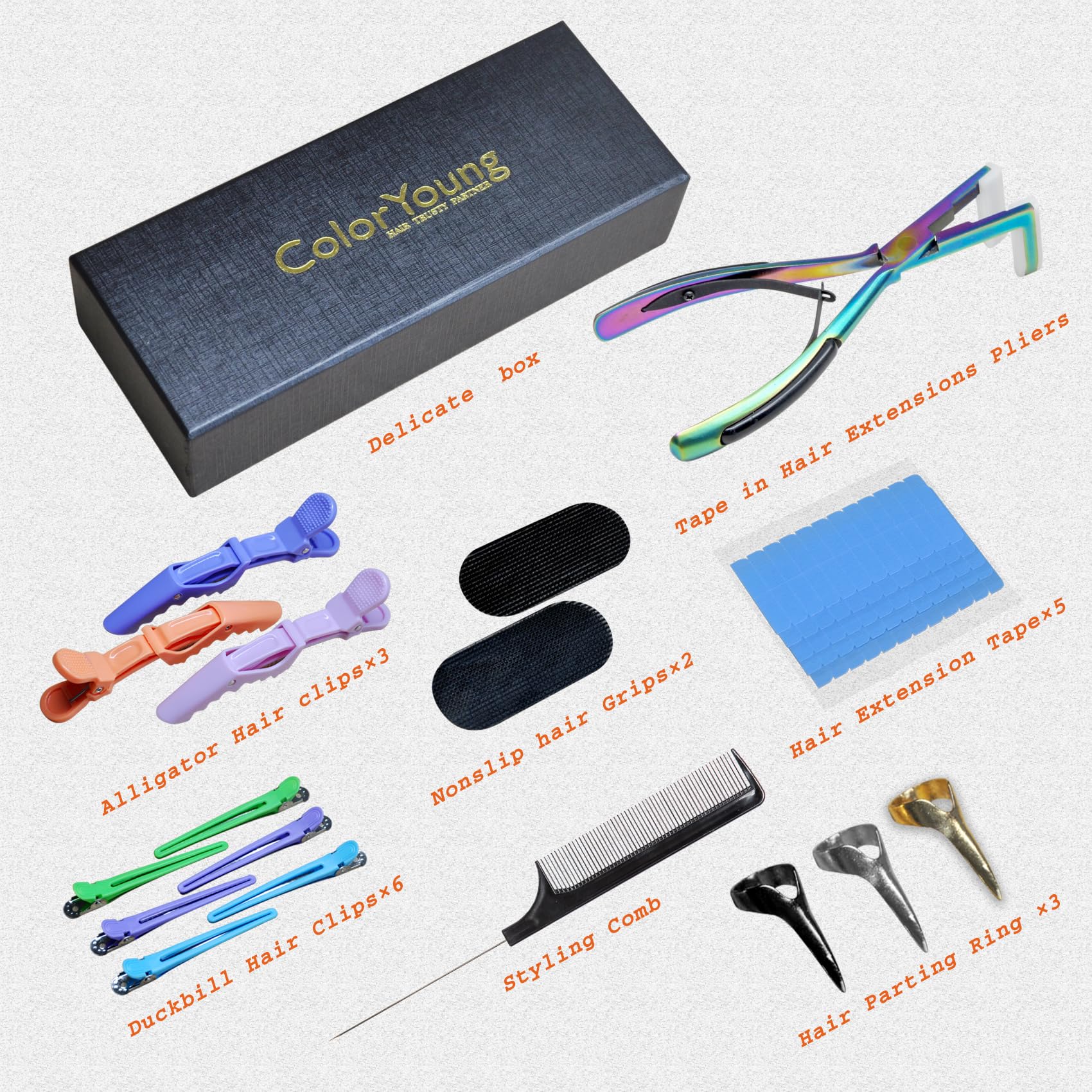 ColorYoung pliers showing silicone pads for gentle grip