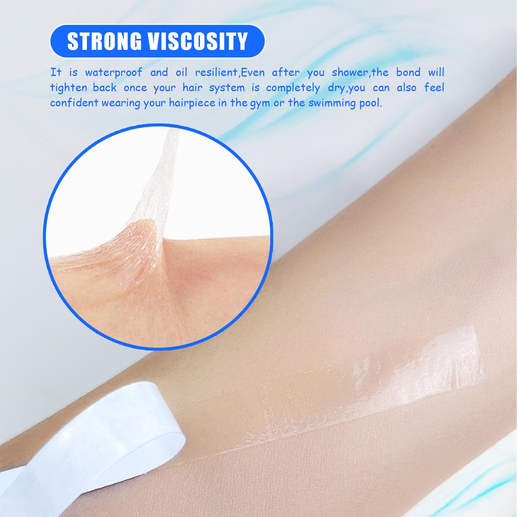 Coloryoung waterproof tape for hair extensions during swimming or workouts.