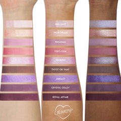 ColourPop All Amethyst amethyst shade swatches showing rich pigment and shimmer