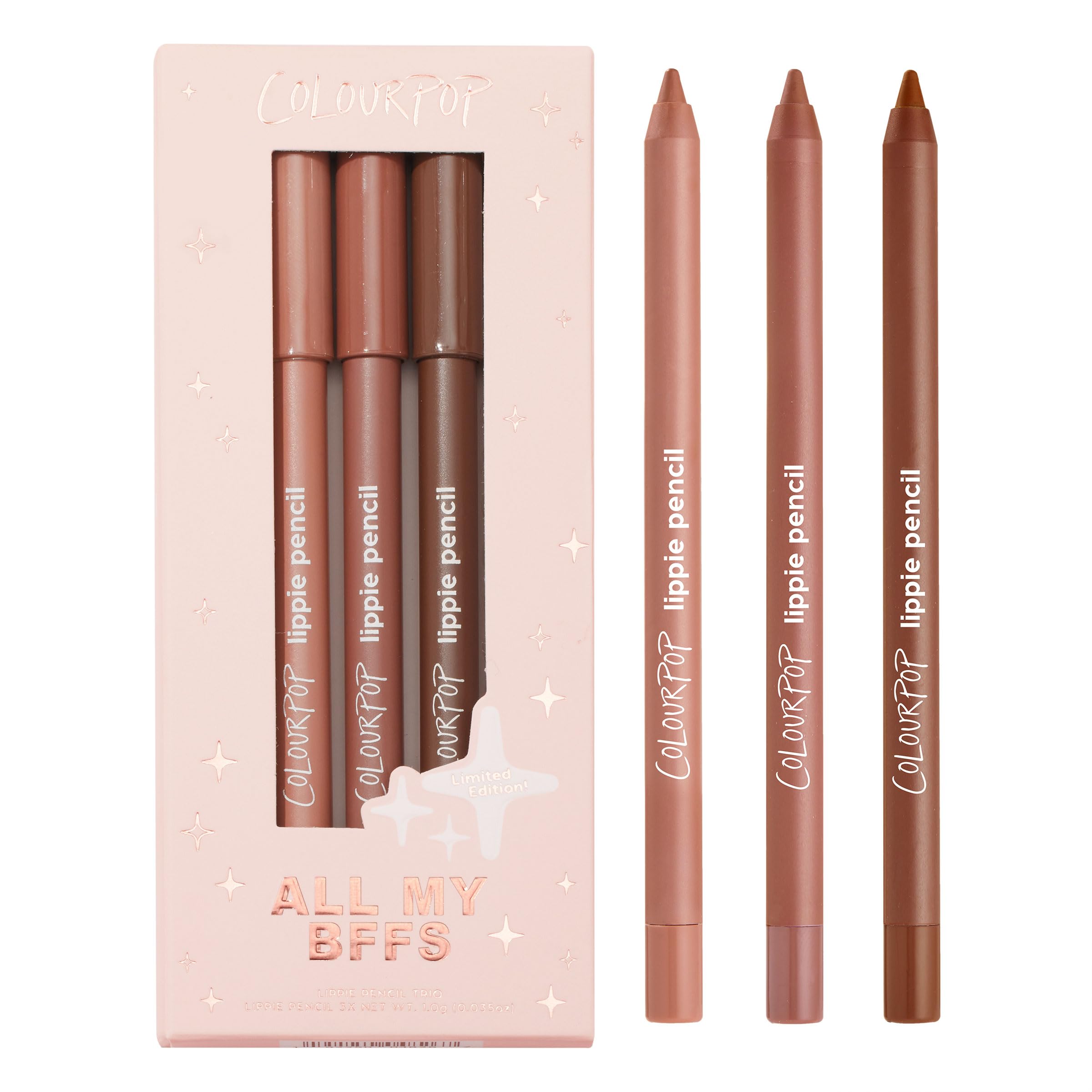 ColourPop All My BFFs Lippie Pencil Kit front view for gift-ready holiday glam.