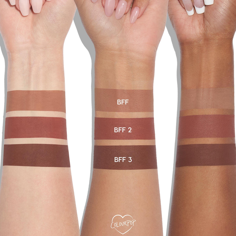 ColourPop All My BFFs Lippie Pencil holiday packaging ready for gifting.