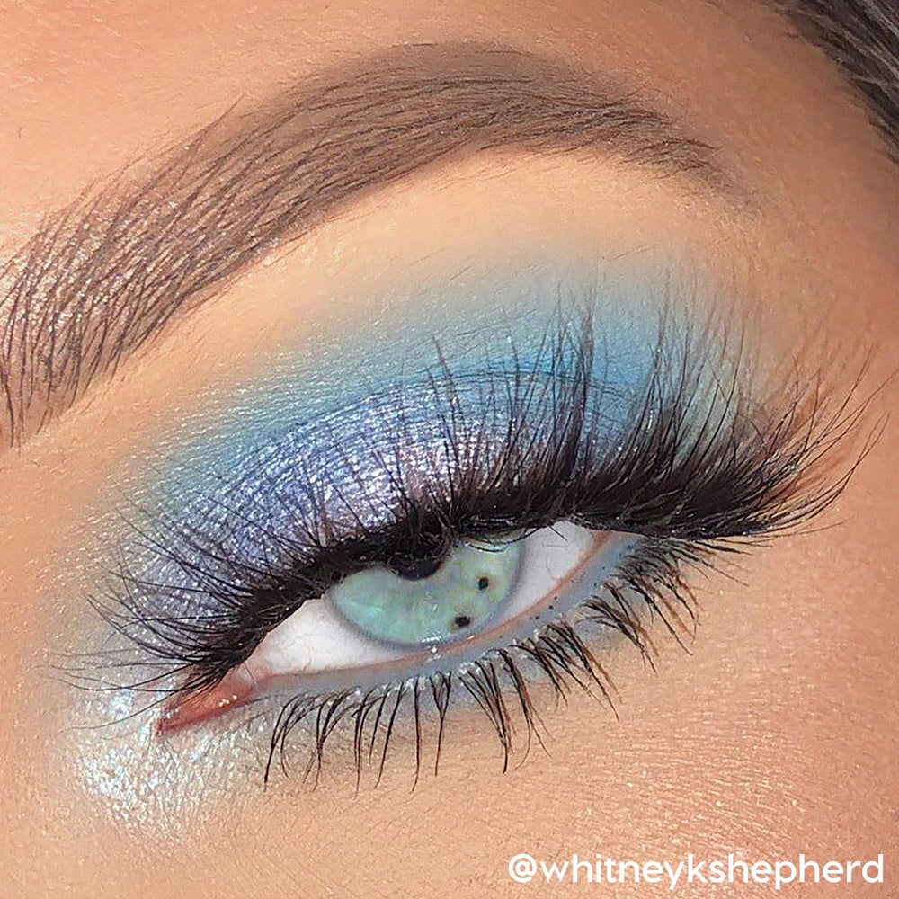 ColourPop Blue Moon palette eyes on bright accents emphasize color payoff.