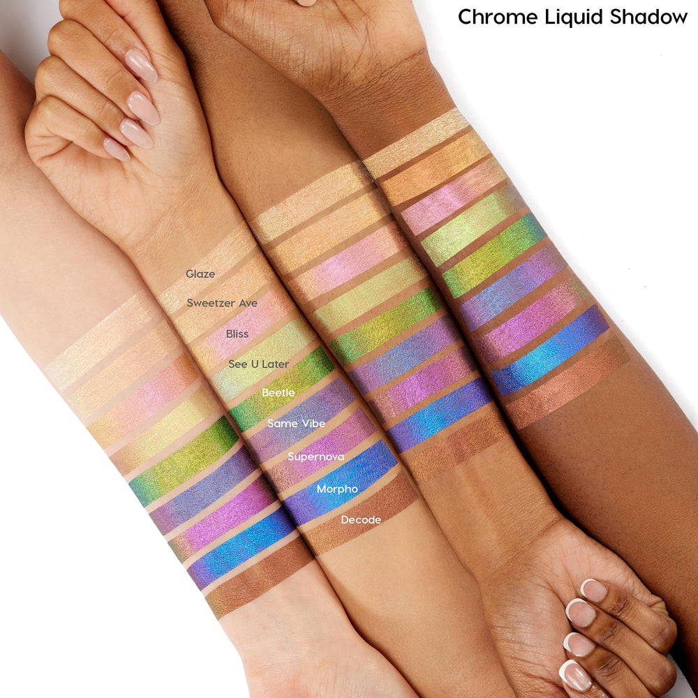 ColourPop Chrome Liquid Shadow applies with a mousse-like glide for easy blending.