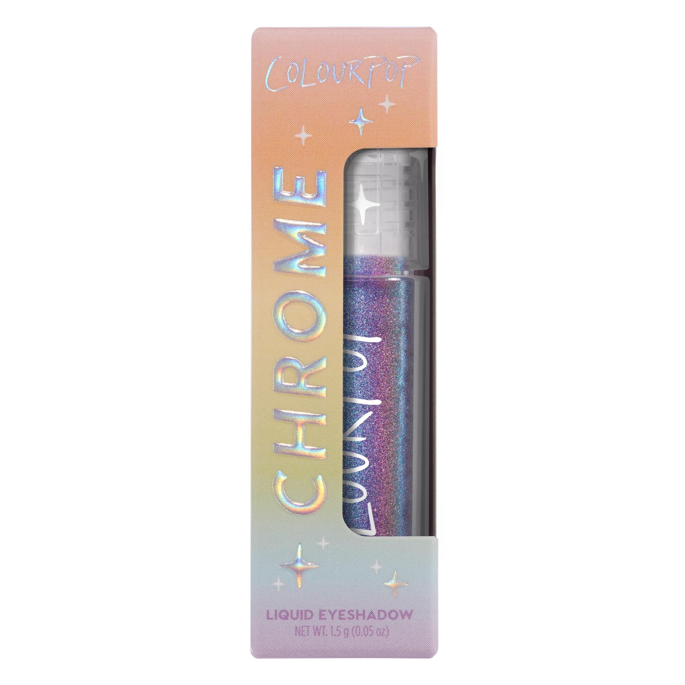 ColourPop Chrome Liquid Shadow packaging highlights vegan and cruelty-free credentials.