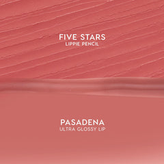 ColourPop Dream Duo Lip Kit Pasadena gloss on lips delivering high-shine hydration