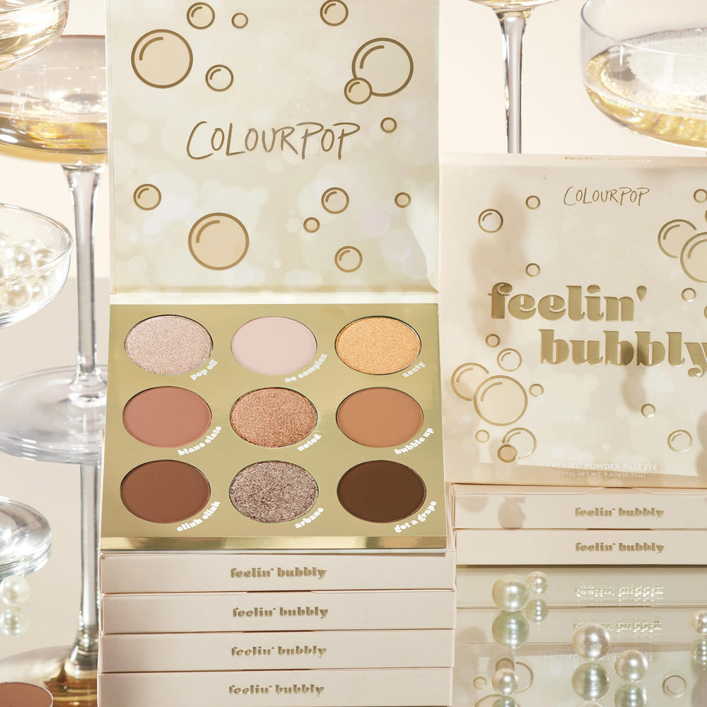 ColourPop Feelin' Bubbly application brush-ready for easy color payoff and precise placement.