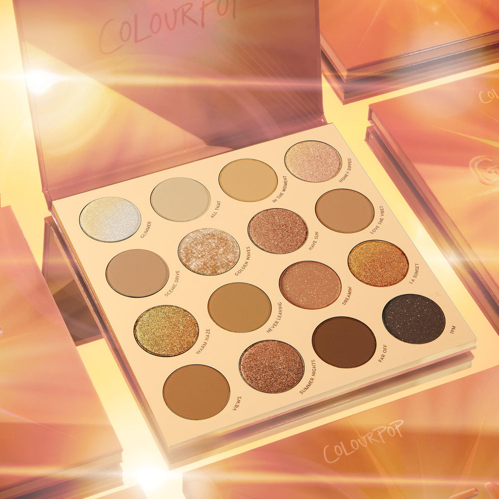 ColourPop Golden Hour application-brush demonstrates precise color payoff and blending guidance.