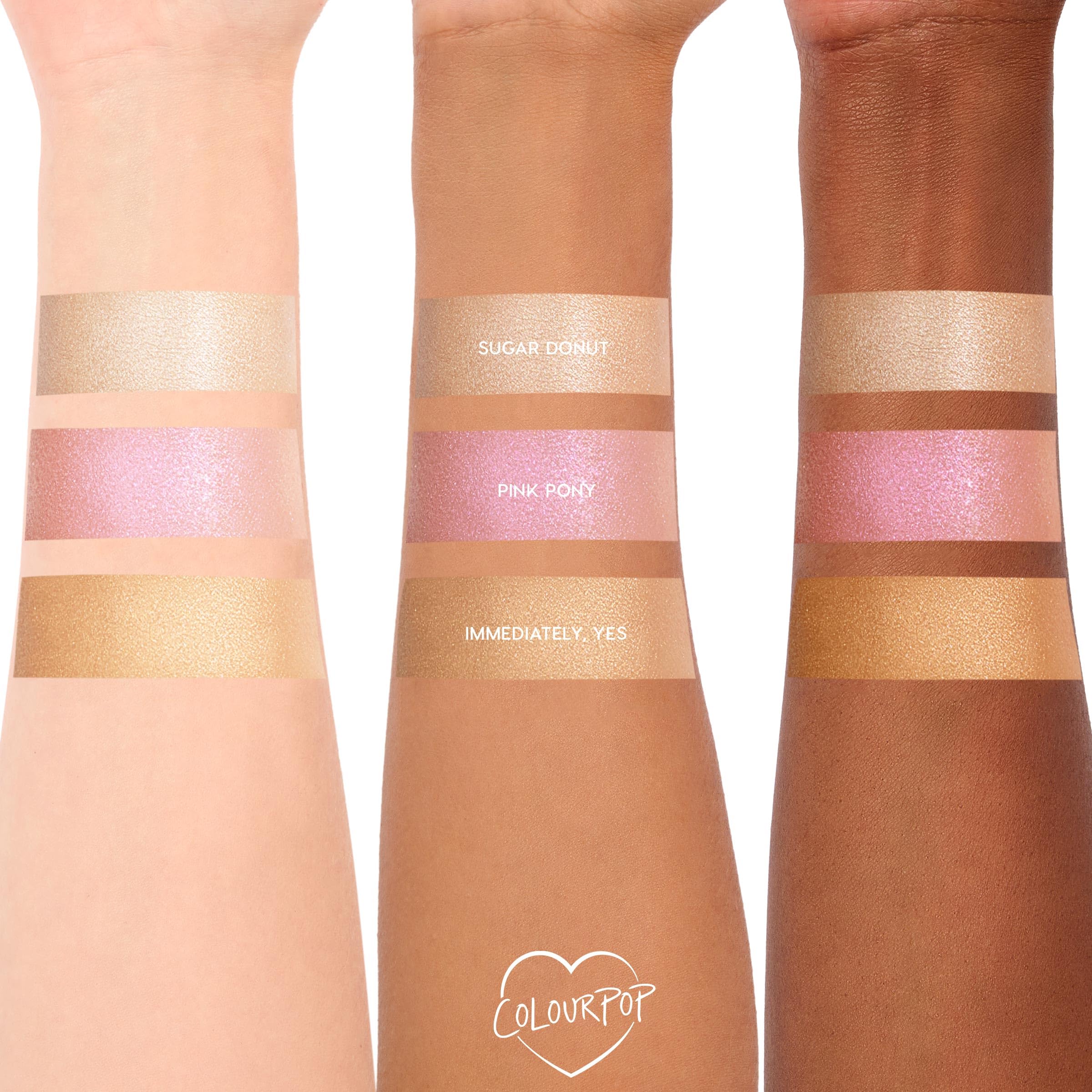 ColourPop Hi-Lite on-brow lifts the arch with a dewy finish