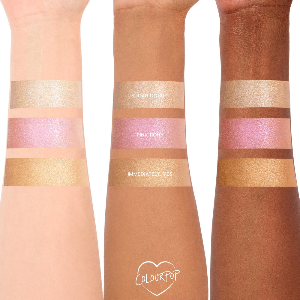 ColourPop Hi-Lite on-brow lifts the arch with a dewy finish