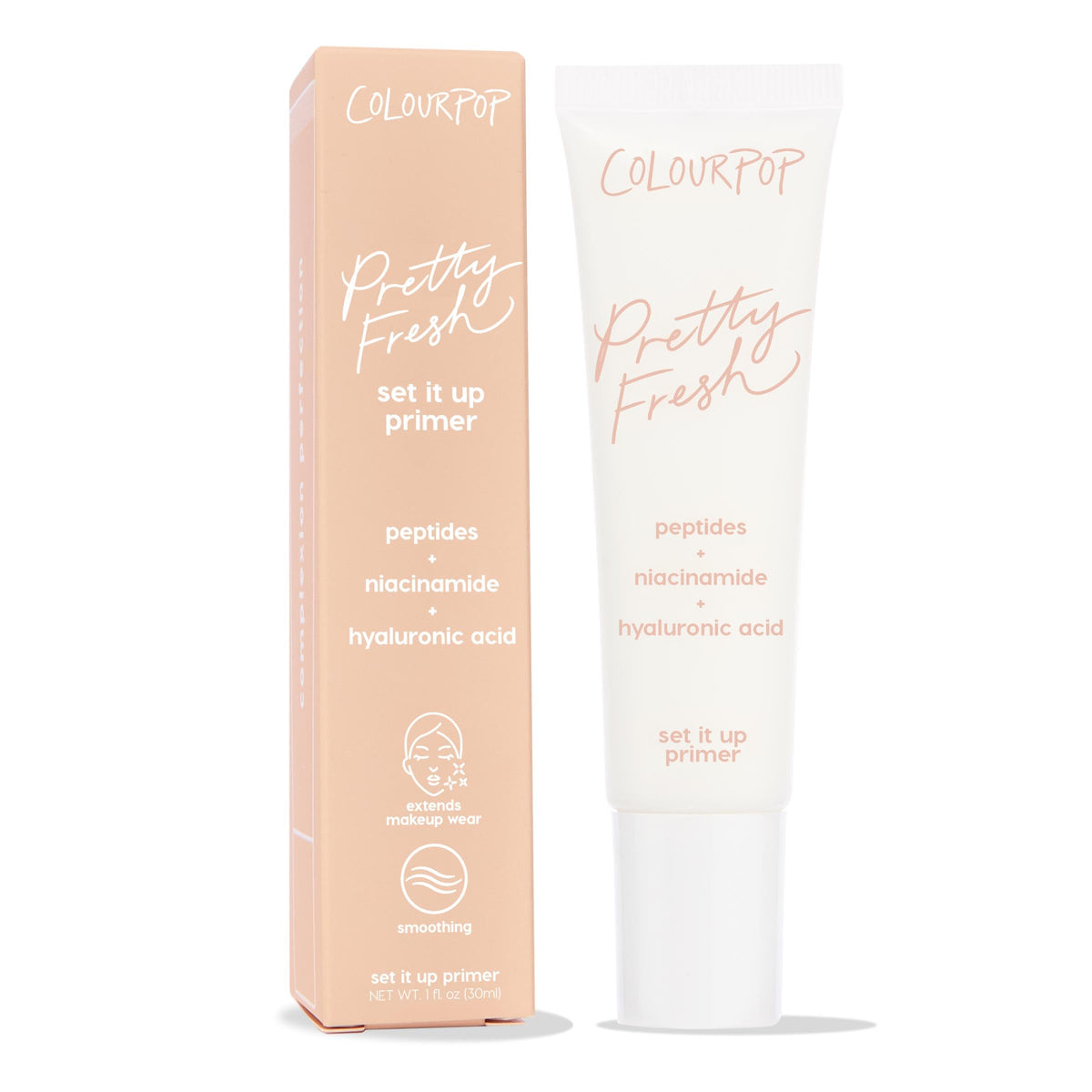 ColourPop Pretty Fresh Airbrush Primer bottle highlights lightweight hydration for a breathable base
