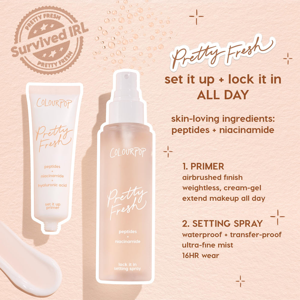 ColourPop Pretty Fresh Airbrush Primer on skin delivers a breathable, even base for long wear