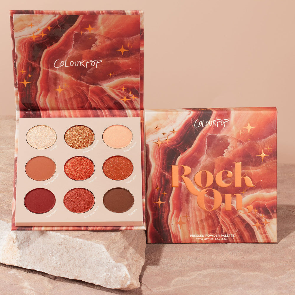 ColourPop Rock On metallic-shades-closeup shows reflective finishes and bronze-bring brightness.