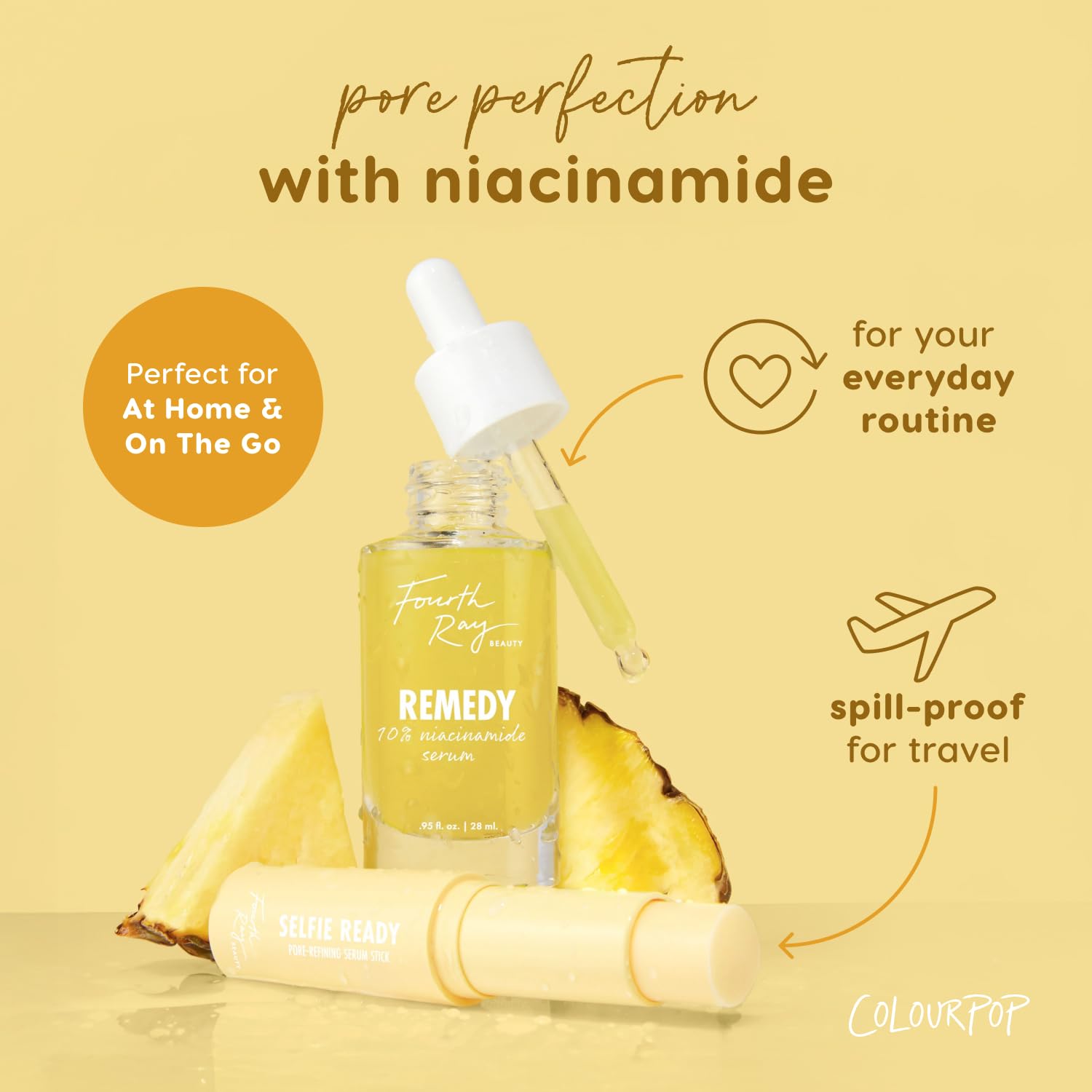 ColourPop Serum Stick close-up highlights hydrating, non-greasy texture for quick skincare.