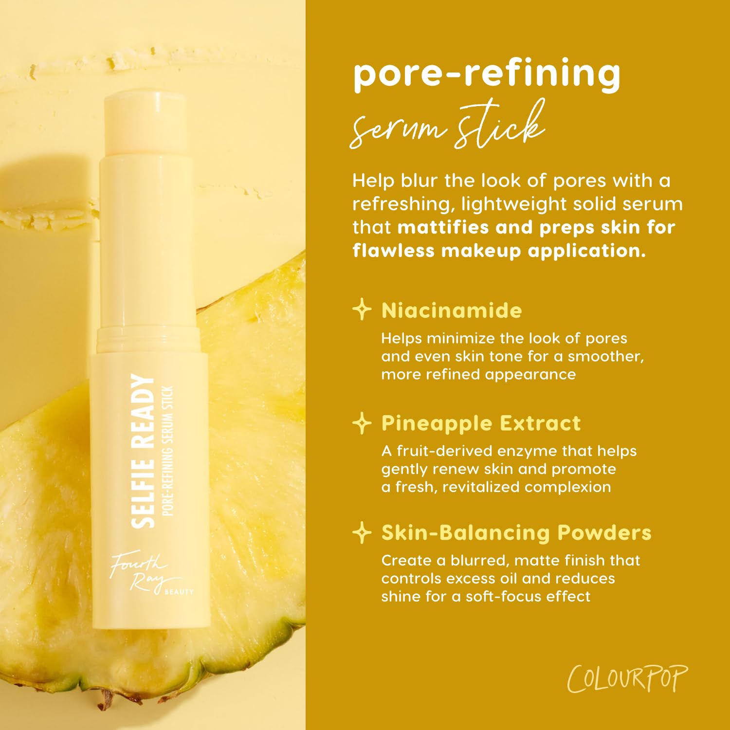 ColourPop Serum Stick glow prep for makeup-ready skin in warm-weather routines.