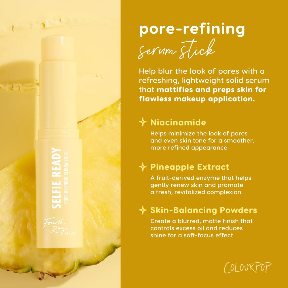 ColourPop Serum Stick glow prep for makeup-ready skin in warm-weather routines.