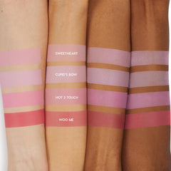 ColourPop Silky Powder Blush applying on cheek demonstrates soft matte finish