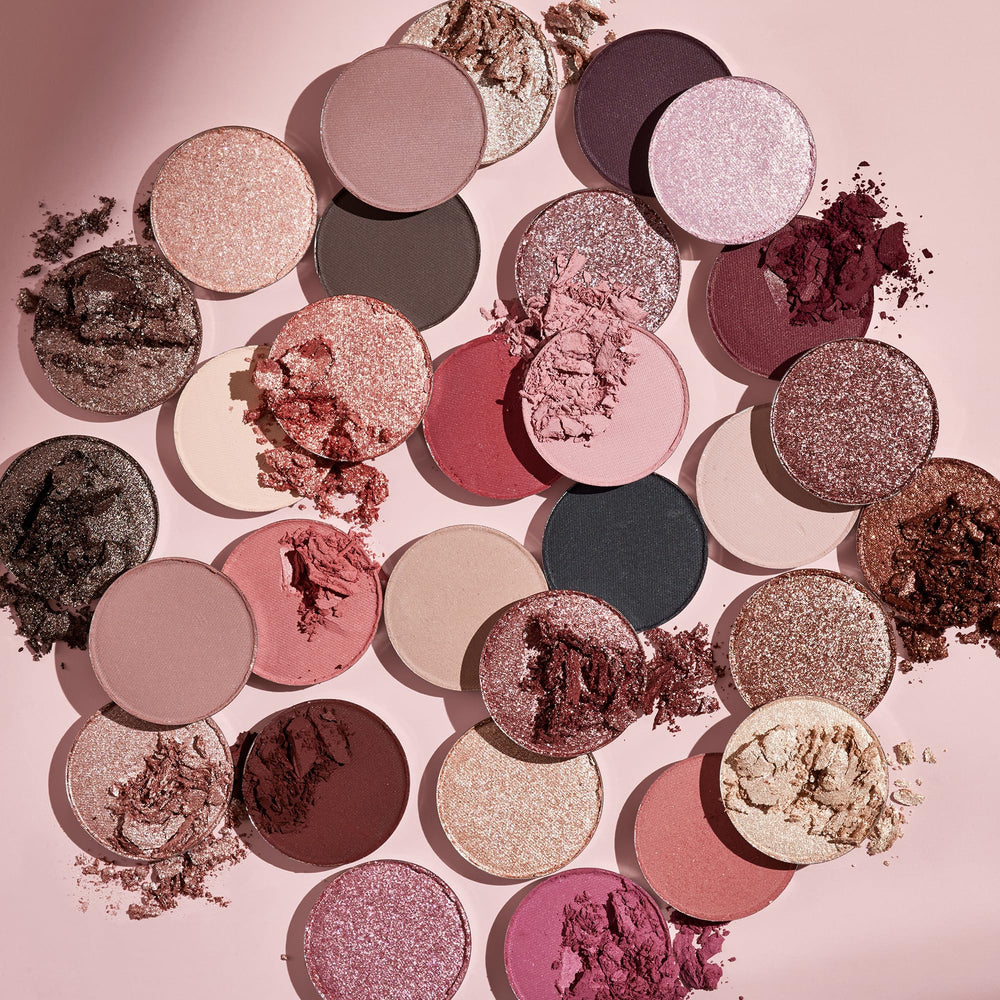 ColourPop Smoke N Roses metallic shades swatch for bold, statement eye makeup.