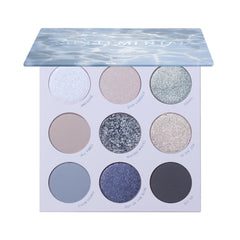 ColourPop So Elemental Eyeshadow Palette open shows blue and silver tones for versatile looks.