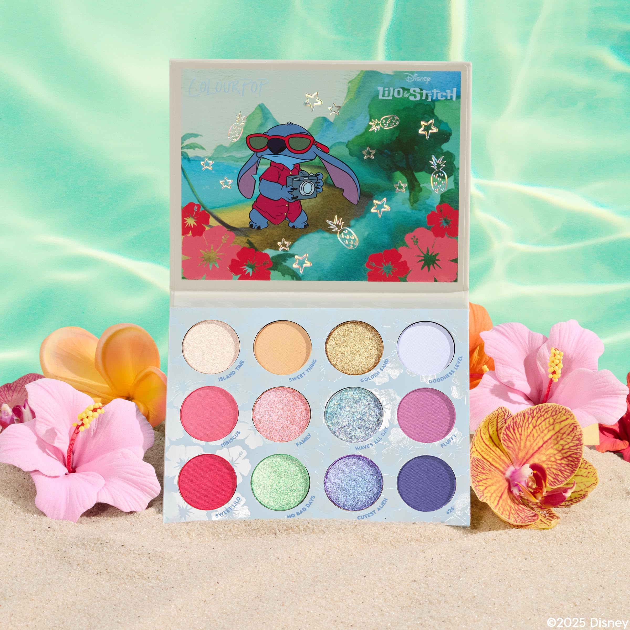 ColourPop Stitch Beach Dreamin' packaging showcases limited-edition collaboration and summer vibes.