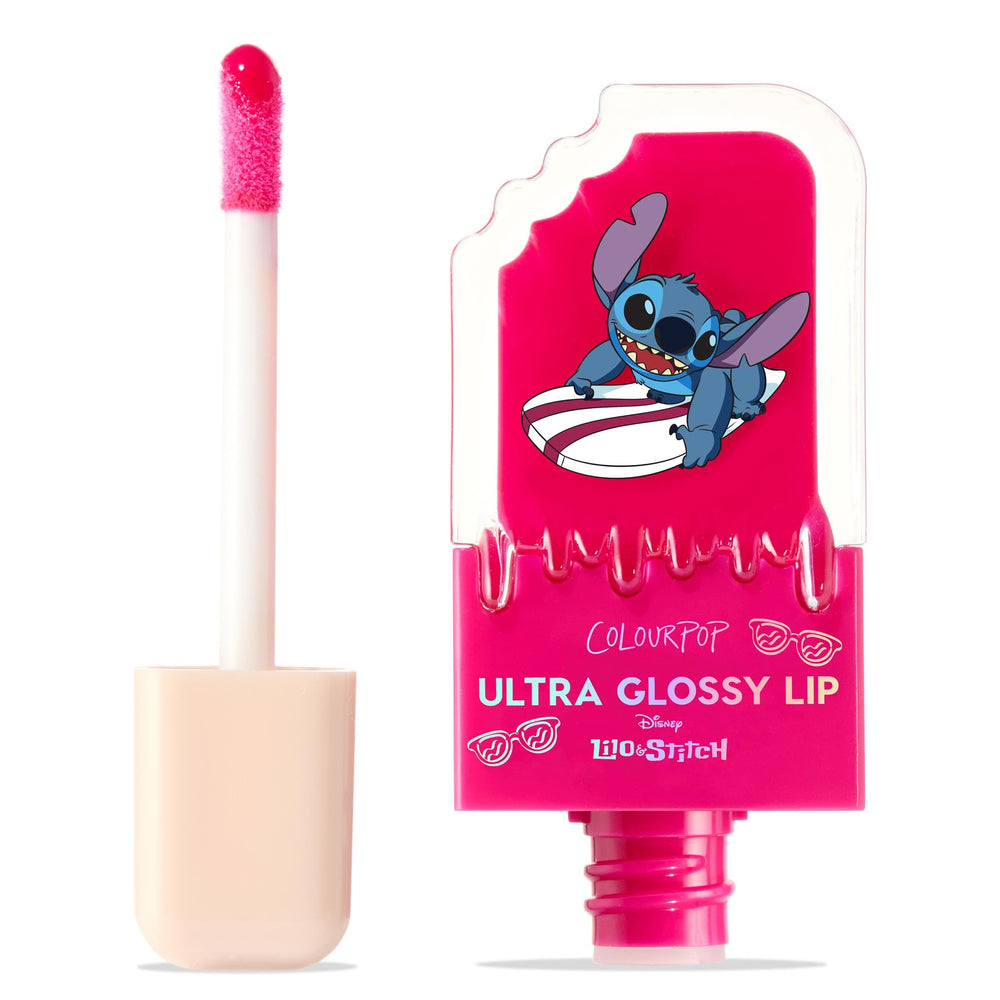 ColourPop Stitch packaging showcases playful collaboration and glossy finish.
