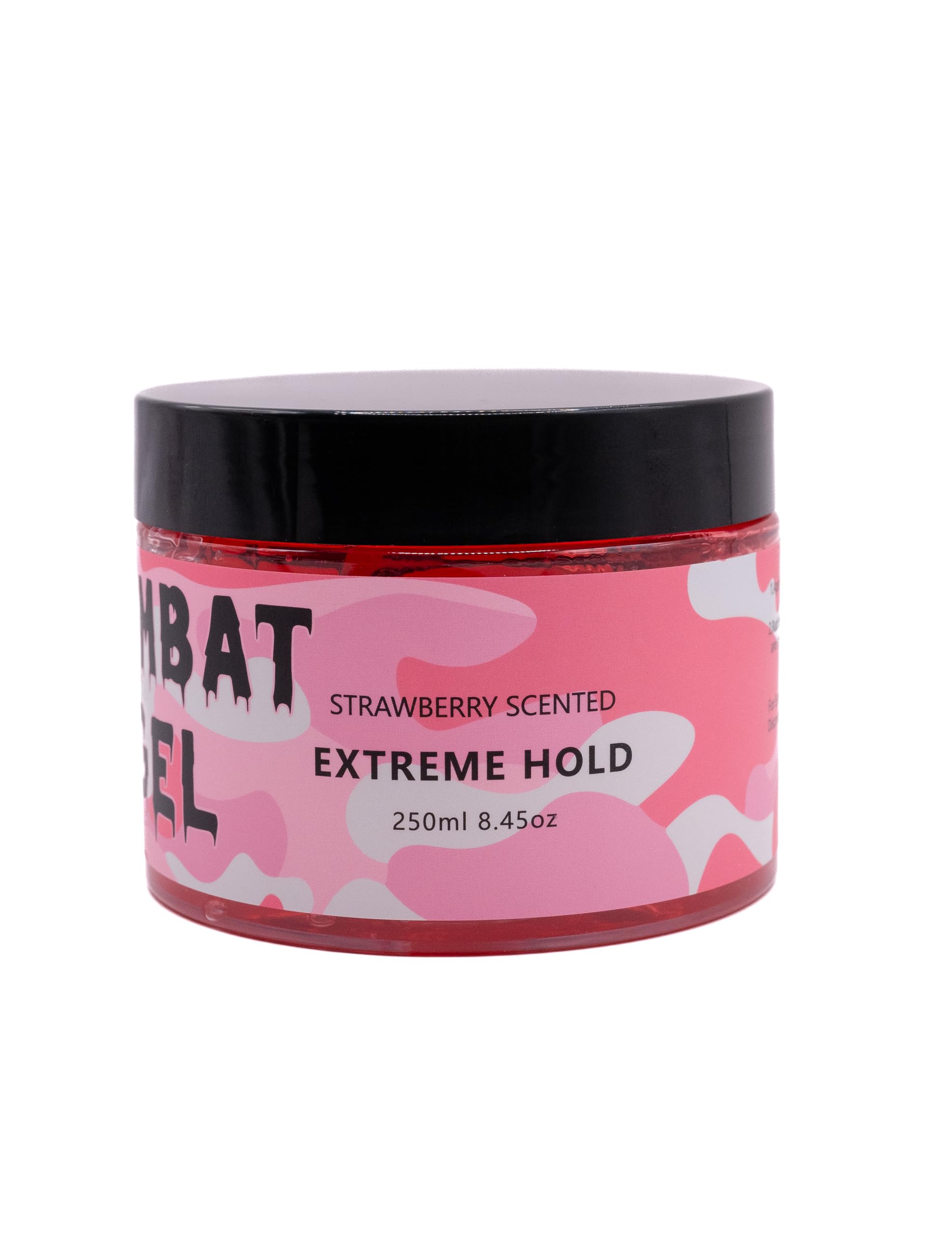 Combat Gel application on hair demonstrates edge-laying and defined curls.