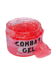 Combat Gel extreme hold bottle front view, delivering strong hold for slick styles.
