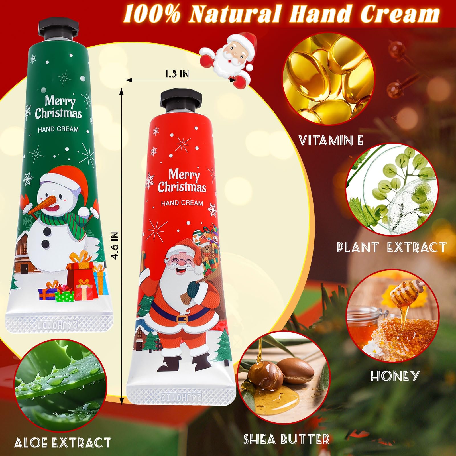 Comdian reindeer-pattern hand cream tube keeps hands nourished in cold weather.