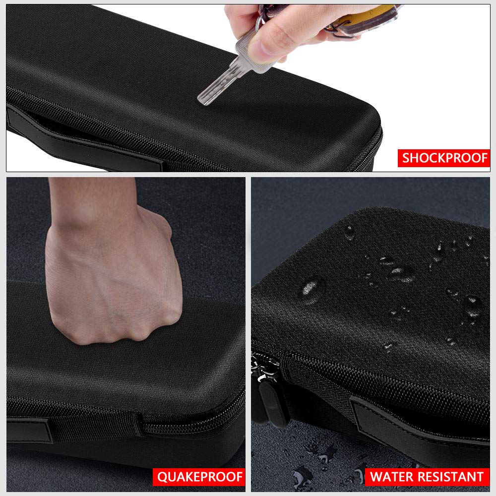 Comecase grooming clipper blade case back view shows sturdy handle for easy carrying.