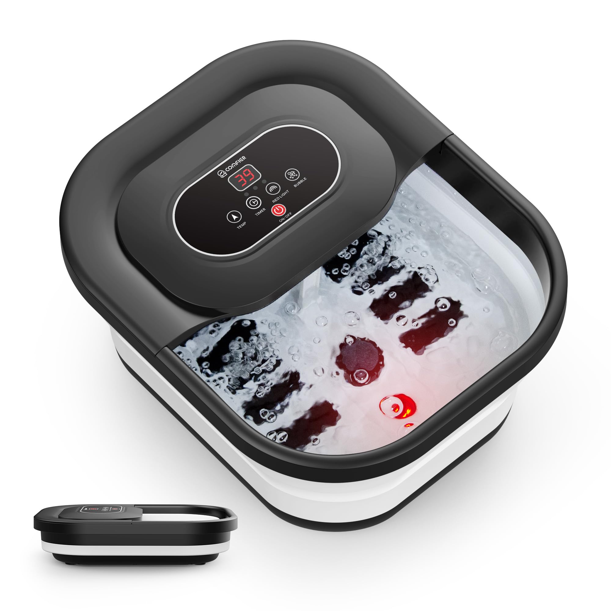 COMFIER collapsible foot spa setup for easy at‑home relaxation and storage.