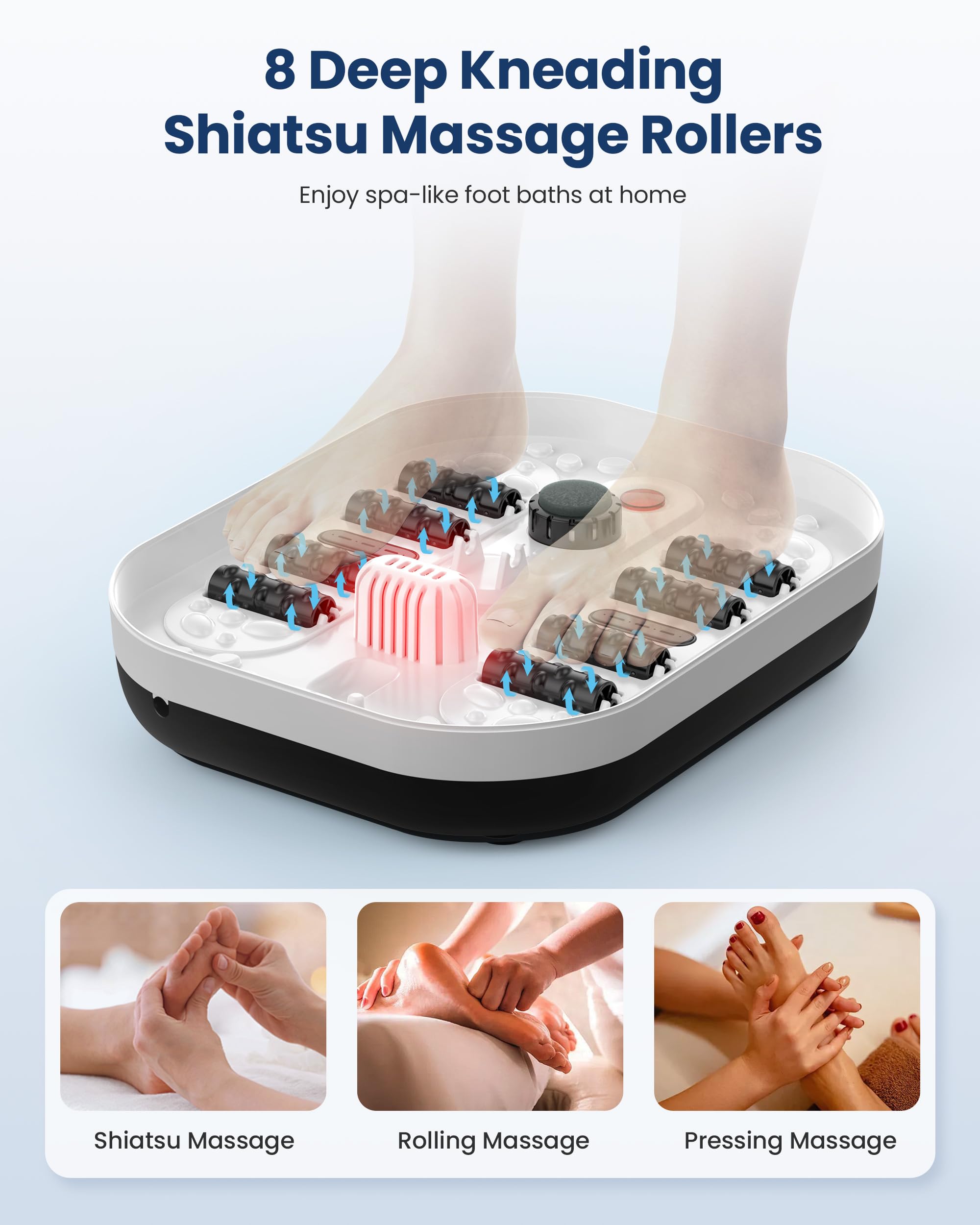 COMFIER foot spa bubble action delivering soothing hydro‑massage.